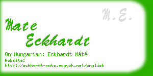 mate eckhardt business card