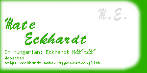 mate eckhardt business card